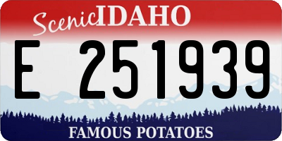 ID license plate E251939