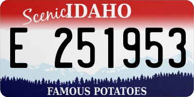 ID license plate E251953