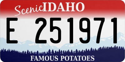 ID license plate E251971