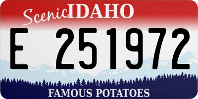 ID license plate E251972