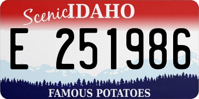 ID license plate E251986