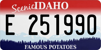 ID license plate E251990