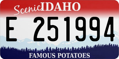ID license plate E251994