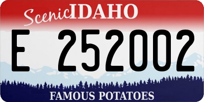 ID license plate E252002