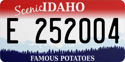ID license plate E252004