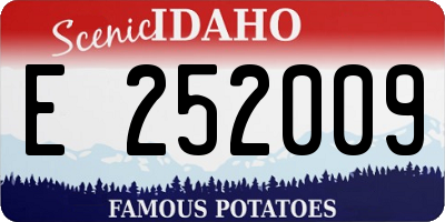 ID license plate E252009