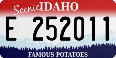 ID license plate E252011