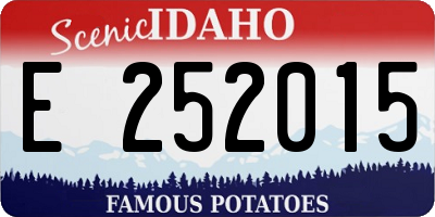 ID license plate E252015