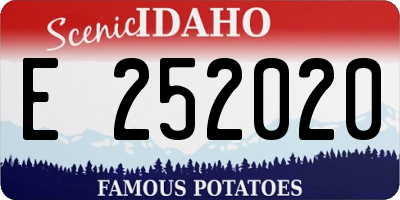 ID license plate E252020