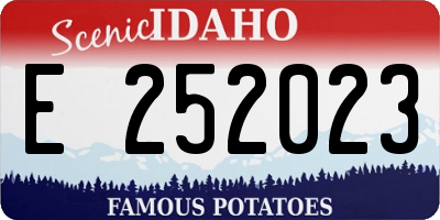 ID license plate E252023