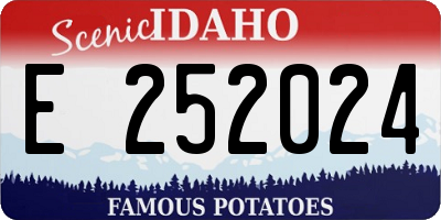 ID license plate E252024