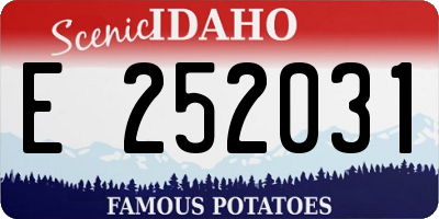 ID license plate E252031