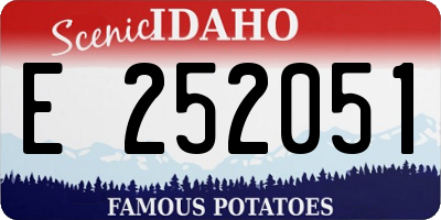 ID license plate E252051