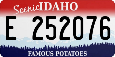 ID license plate E252076
