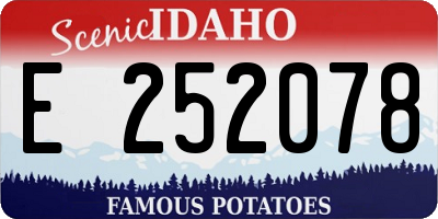 ID license plate E252078