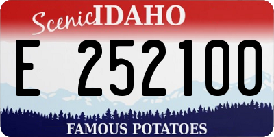 ID license plate E252100
