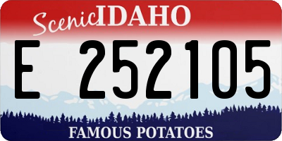 ID license plate E252105