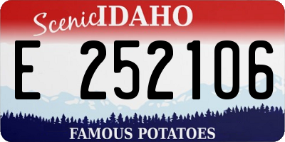 ID license plate E252106