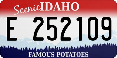ID license plate E252109