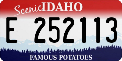 ID license plate E252113
