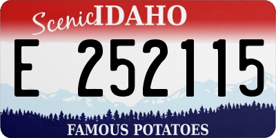 ID license plate E252115