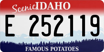 ID license plate E252119