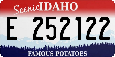 ID license plate E252122