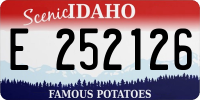 ID license plate E252126
