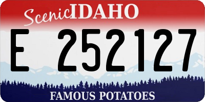 ID license plate E252127