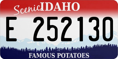 ID license plate E252130