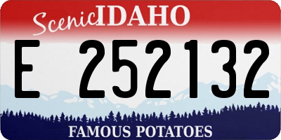 ID license plate E252132