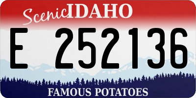 ID license plate E252136