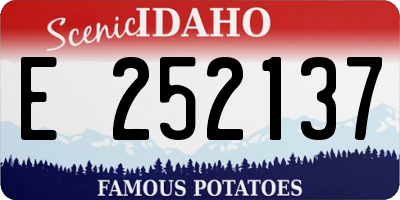 ID license plate E252137