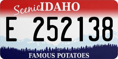 ID license plate E252138