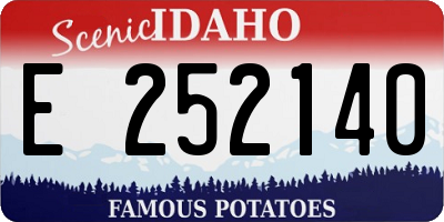ID license plate E252140