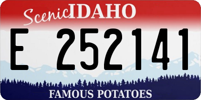 ID license plate E252141