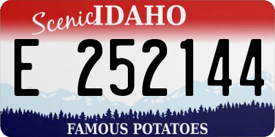 ID license plate E252144