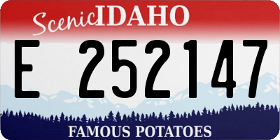 ID license plate E252147