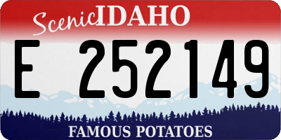 ID license plate E252149