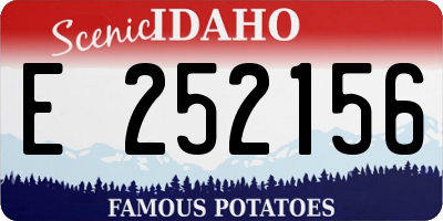 ID license plate E252156