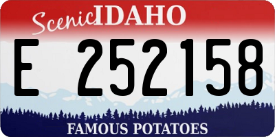 ID license plate E252158