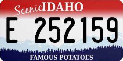ID license plate E252159