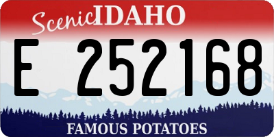 ID license plate E252168