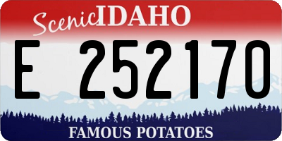 ID license plate E252170