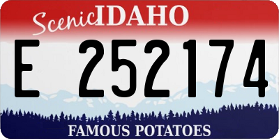 ID license plate E252174