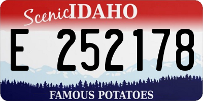ID license plate E252178