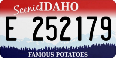 ID license plate E252179