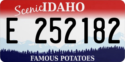 ID license plate E252182