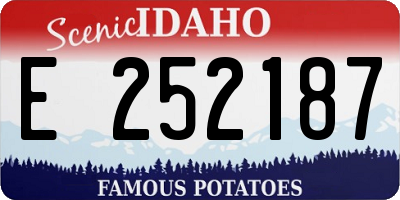 ID license plate E252187