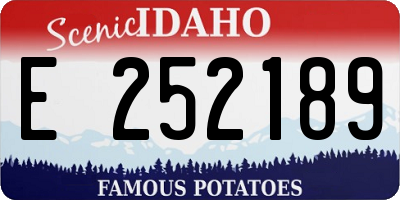 ID license plate E252189